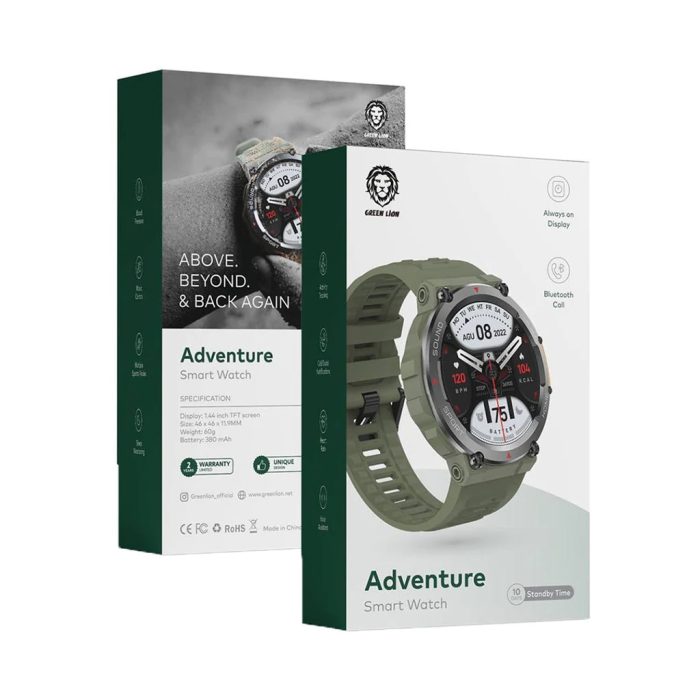 Green lion adventure smart watch army green color