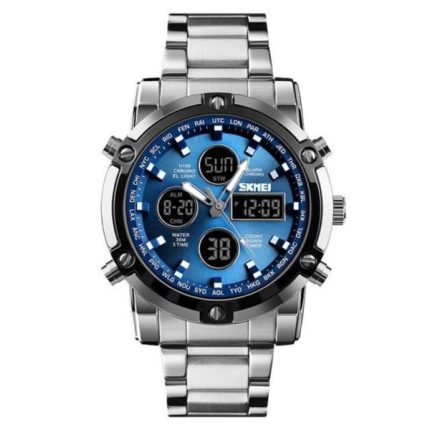 SKMEI 1389 mens waterproof watch with stainless steel belt