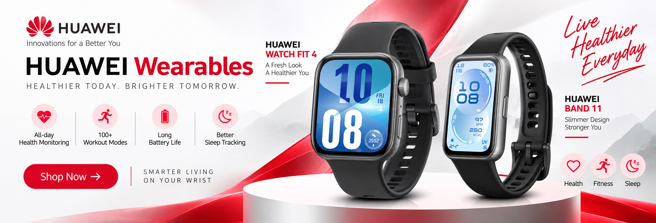 Huawei Smart watches banner